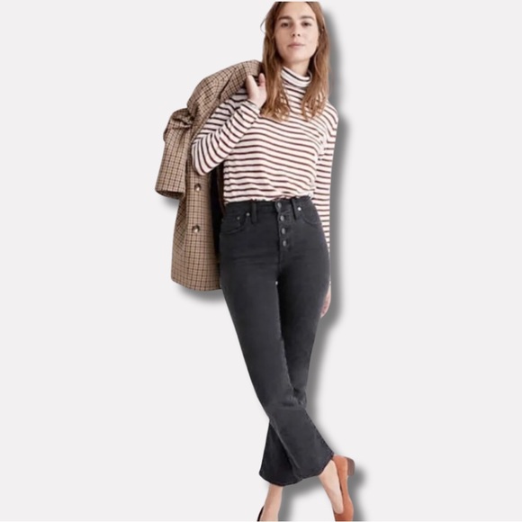 Madewell CALI Faded Black Wash Bootcut Jeans Sz. 27 - Picture 3 of 12